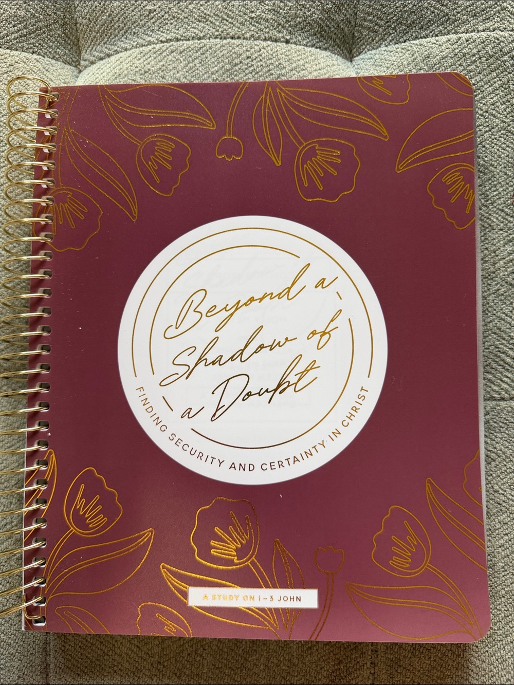 Beyond a Shadow of a Doubt Spiral Notebook - Burgundy